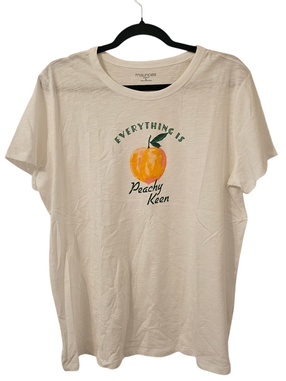Multi-Coloured Maurices Women's Everything is Peachy Keen Classic Fit T-Shirt